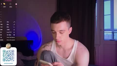 Snapshot of adampolerno chatting on February 3, 12:47 pm Hi Im Adam Glad to see u here 3 And its my first day online show from February 3, 12:47 pm