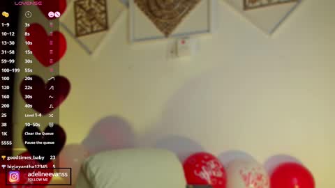 Snapshot of adelineevanss chatting on February 14, 8:10 am adeline online show from February 14, 8:10 am