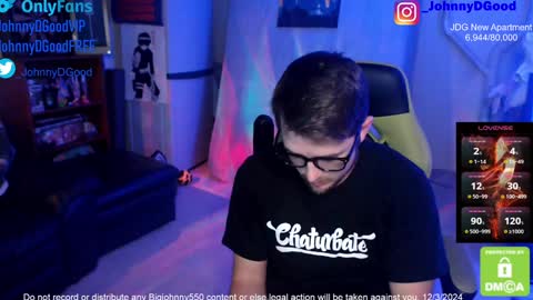 Snapshot of bigjohnny550 chatting on December 4, 8:29 pm Johnny D Good online show from December 4, 8:29 pm