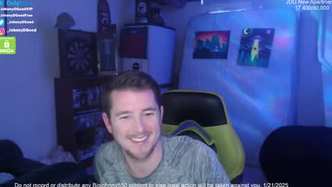 Snapshot of bigjohnny550 chatting on January 21, 10:08 pm Johnny D Good online show from January 21, 10:08 pm