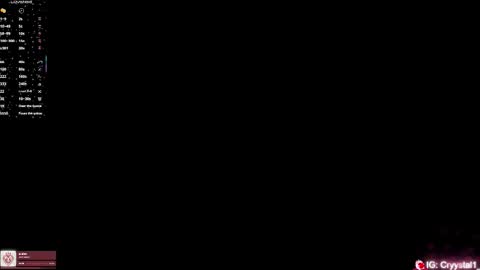 Snapshot of black_cryystal chatting on November 10, 1:37 am Crystal3 online show from November 10, 1:37 am