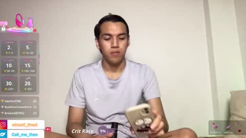 Snapshot of call_me_theo chatting on October 12, 5:39 am Mateo online show from October 12, 5:39 am