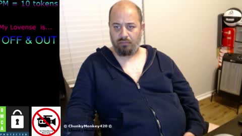 Snapshot of chunkymonkey420 chatting on February 6, 6:29 am Spencer Smokey Bear online show from February 6, 6:29 am