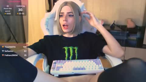 Snapshot of femalexa chatting on March 8, 6:58 pm Alexa online show from March 8, 6:58 pm