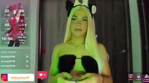 Snapshot of girls_cocks_23cmtss chatting on June 6, 1:27 pm gaby 3 online show from June 6, 1:27 pm