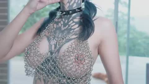 Snapshot of goth_dolll chatting on April 11, 8:24 pm sophie Special celebration a the beach 300k followers 3011 and 0112 online show from April 11, 8:24 pm