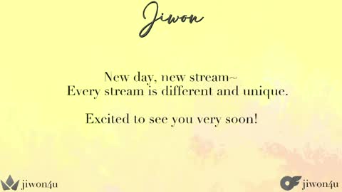 Jiwon online show from April 5, 7:33 pm