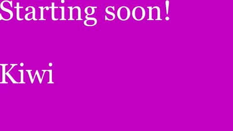 Kiwi online show from January 13, 11:59 am