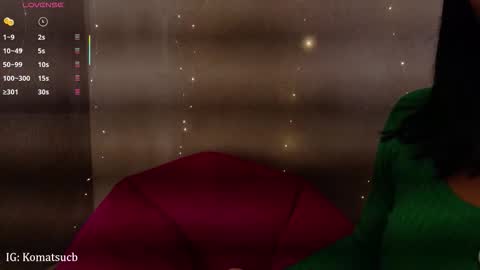 Snapshot of komatsu_ chatting on December 15, 3:33 am Komatsu Lilith online show from December 15, 3:33 am