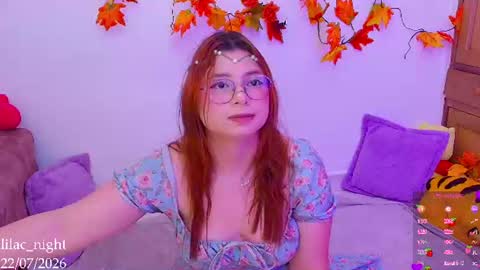 Snapshot of lilac_night chatting on July 22, 5:27 pm Jen online show from July 22, 5:27 pm