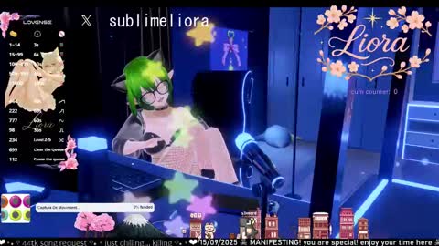 Snapshot of liorasublime chatting on September 15, 9:37 pm im Liora uwu online show from September 15, 9:37 pm