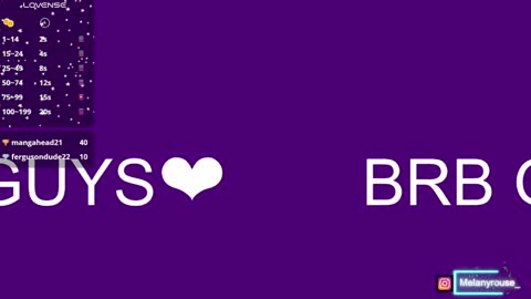 melanyrouse1 online show from January 21, 1:08 am