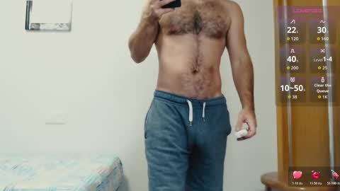 Snapshot of myhairymacho chatting on October 24, 8:00 am Juan  OF  myhairymacho online show from October 24, 8:00 am