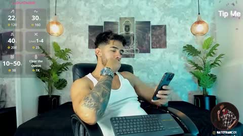 Snapshot of nate_franco chatting on October 12, 1:15 am Nate Franco online show from October 12, 1:15 am