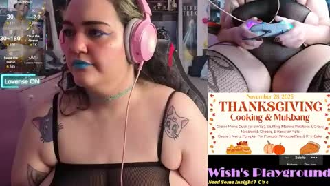 Snapshot of nevermakeawish chatting on November 12, 6:58 am Wishs Playground online show from November 12, 6:58 am