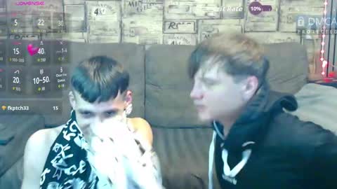 Max tall dark-haired guy with tattoos and Phil blond-haired online show from April 17, 12:57 am