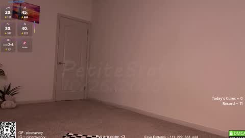 Snapshot of petitebrat chatting on October 27, 12:15 am PiperAvery online show from October 27, 12:15 am