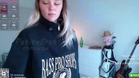 Snapshot of petitebrat chatting on July 10, 3:03 pm PiperAvery online show from July 10, 3:03 pm