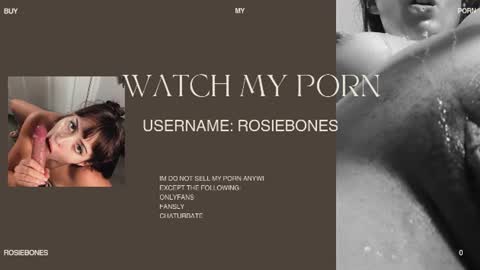 Snapshot of rosiebones chatting on July 1, 6:40 pm Rosie Bones online show from July 1, 6:40 pm