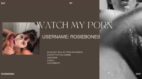 Snapshot of rosiebones chatting on July 21, 5:59 pm Rosie Bones online show from July 21, 5:59 pm