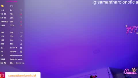 Snapshot of samantha_rolon chatting on June 20, 2:36 am Samatha online show from June 20, 2:36 am
