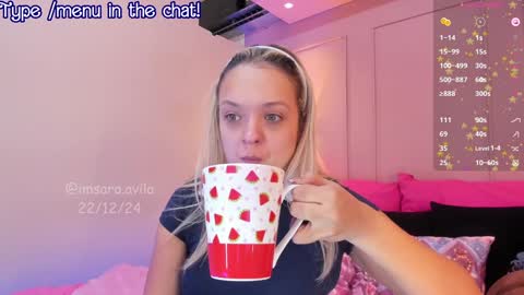 SaraAvila  online show from December 22, 7:21 pm