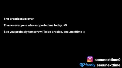 Snapshot of seeunexttime chatting on January 12, 5:56 am Jess online show from January 12, 5:56 am