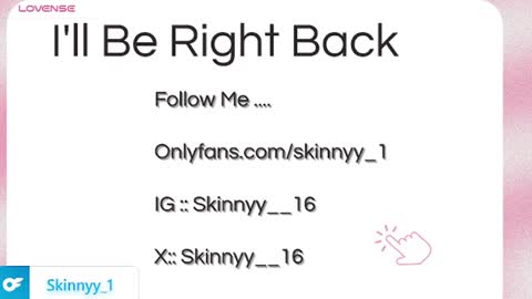 Skinnyy   online show from July 28, 10:43 am