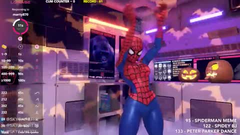 Snapshot of skyeanette chatting on October 31, 1:17 am SkyeAnette online show from October 31, 1:17 am