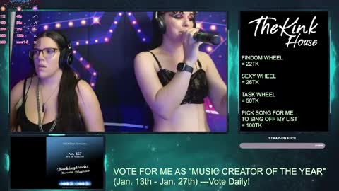 Snapshot of thekinkhouse chatting on January 11, 12:22 am Goddess Nola online show from January 11, 12:22 am