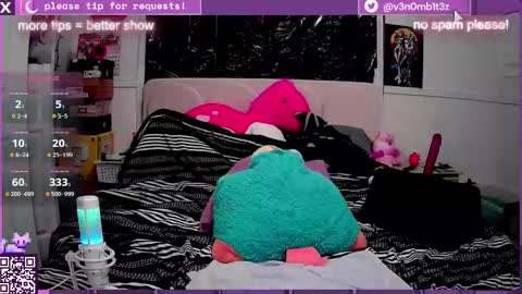 Snapshot of v3n0mb1t3z chatting on February 8, 4:47 am kermit online show from February 8, 4:47 am