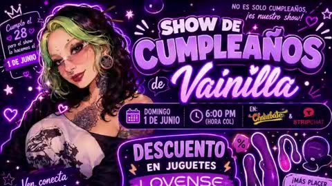 Vainilla Independent model online show from June 18, 2:45 am