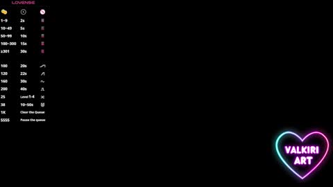 Snapshot of valkiriart chatting on February 14, 3:54 am valkiriart online show from February 14, 3:54 am