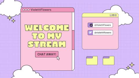 Snapshot of violetttflowers chatting on February 3, 12:25 am Violet Flowers online show from February 3, 12:25 am