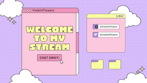 Snapshot of violetttflowers chatting on October 15, 4:29 pm Violet Flowers online show from October 15, 4:29 pm