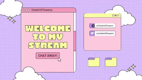 Snapshot of violetttflowers chatting on July 19, 2:26 am Violet Flowers online show from July 19, 2:26 am