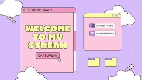 Snapshot of violetttflowers chatting on July 26, 7:54 pm Violet Flowers online show from July 26, 7:54 pm