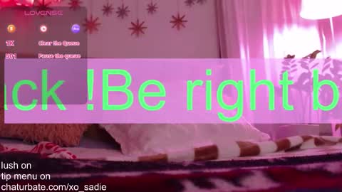 Snapshot of xo_sadie chatting on December 23, 8:23 am Xo Sadie online show from December 23, 8:23 am