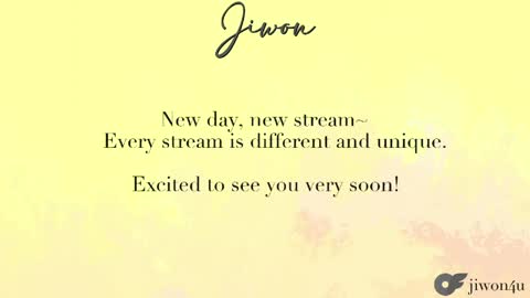 J i w o n   online show from June 6, 8:13 pm