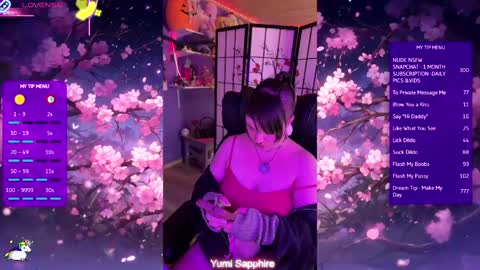 Yumi Sapphire online show from April 27, 9:35 pm
