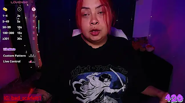 Snapshot of bad_scarlett1 chatting on March 21, 12:18 am bad scarlett1 online show from March 21, 12:18 am