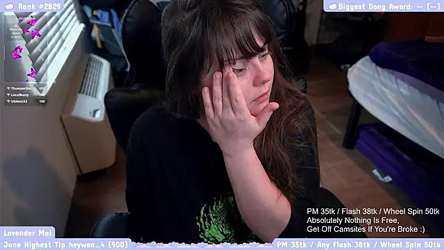 Snapshot of lavendermei chatting on June 15, 1:02 pm lavendermei online show from June 15, 1:02 pm