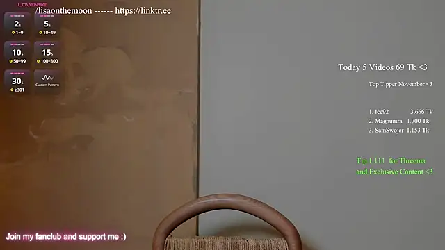 Lisaonthemoon online show from November 16, 8:58 pm