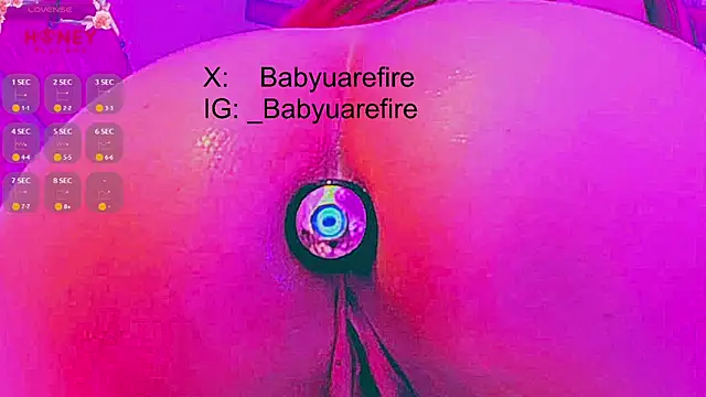 babyuarefire online show from February 20, 9:31 pm