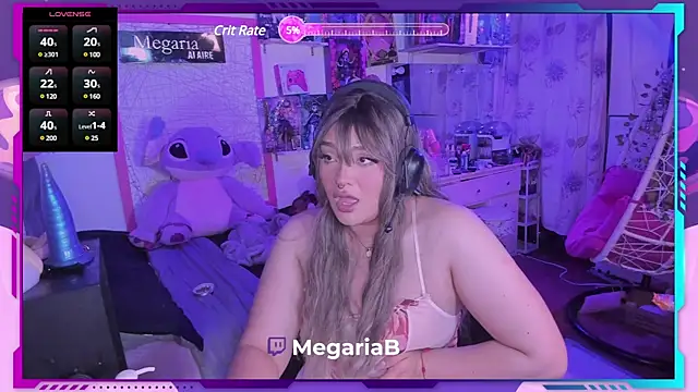 Snapshot of MegariaB chatting on February 8, 4:36 am MegariaB online show from February 8, 4:36 am