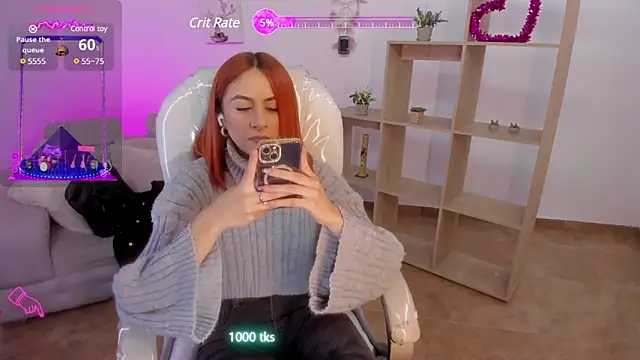 Snapshot of Tiarha chatting on February 22, 4:07 am Tiarha online show from February 22, 4:07 am