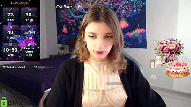 Snapshot of CherryBloom777 chatting on March 3, 11:22 am CherryBloom777 online show from March 3, 11:22 am