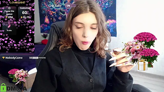 Snapshot of CherryBloom777 chatting on March 8, 11:27 am CherryBloom777 online show from March 8, 11:27 am