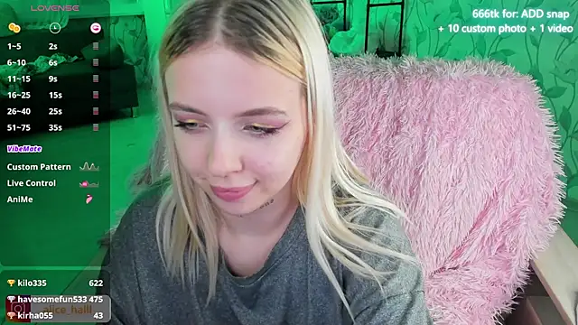 Alice Halle online show from December 9, 11:34 pm