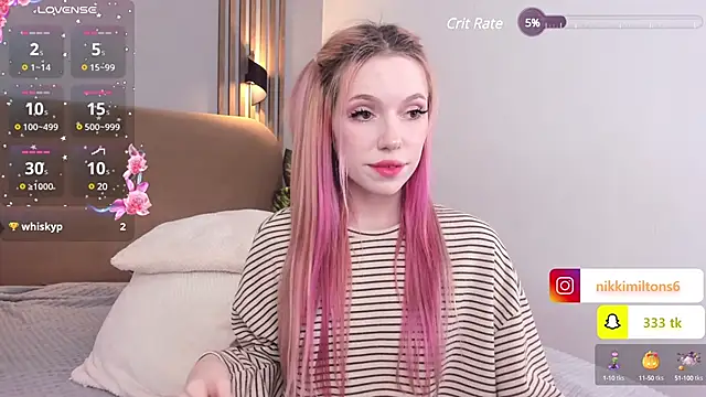 Snapshot of NikkiMiltons chatting on December 8, 5:39 am NikkiMiltons online show from December 8, 5:39 am